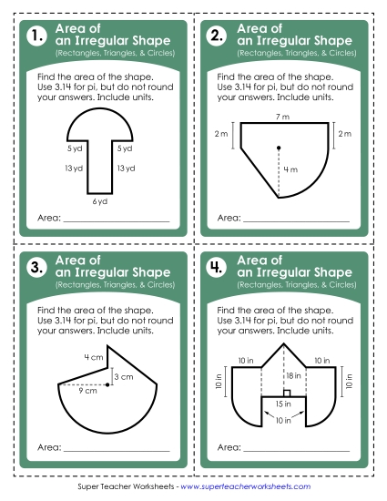 New Basic Composite Shapes Task Cards<br>(Circles, Rectangles, and Triangles) Worksheet New Basic Composite Shapes Task Cards<br>(Circles, Rectangles, and Triangles) Worksheet