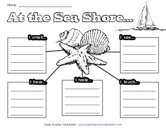 Web: Sensory Seashore Five Senses Worksheet