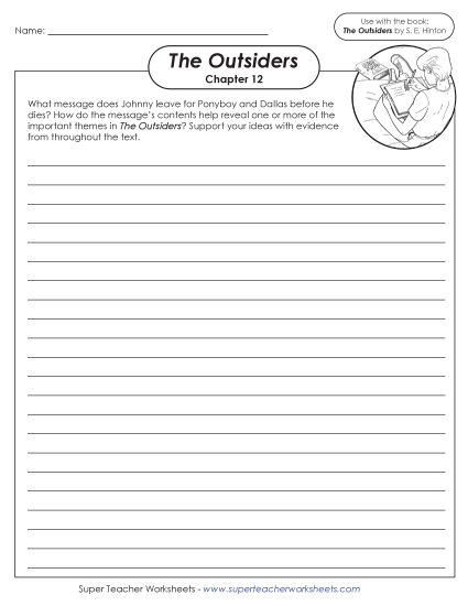 New Writing Prompt: <br>Johnny's Message for Ponyboy and Dallas Worksheet New Writing Prompt: <br>Johnny's Message for Ponyboy and Dallas Worksheet