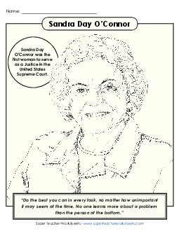 Sandra Day O\'Connor Womens History Worksheet