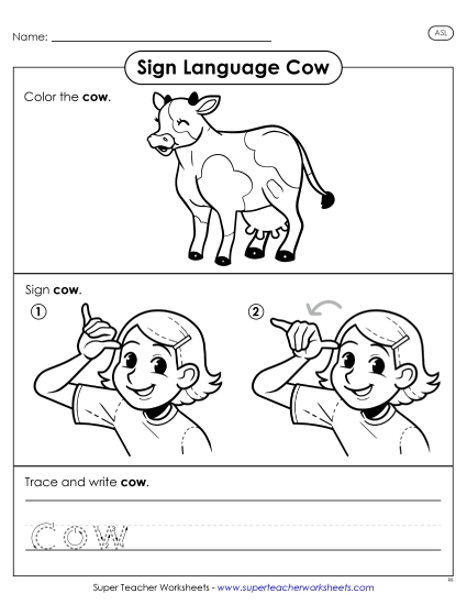 New Cow Worksheet New Cow Worksheet