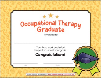 New Occupational Therapy Graduate Worksheet