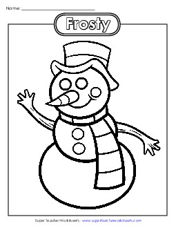 Frosty Coloring Page Coloring Pages Worksheet