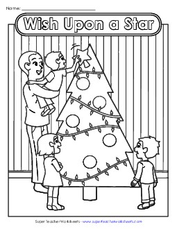 Wish Upon A Star Christmas Worksheet