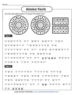 Cryptogram Puzzle States Individual Worksheet