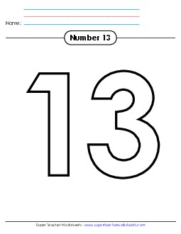 Outline - Number 13 Number Families Worksheet