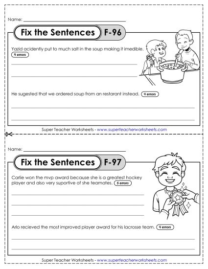 aFix the Sentences F-96 through F-100
