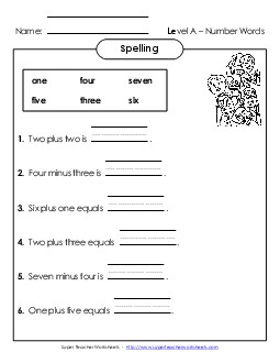 Complete the Sentences (A-School Words) Spelling A Worksheet