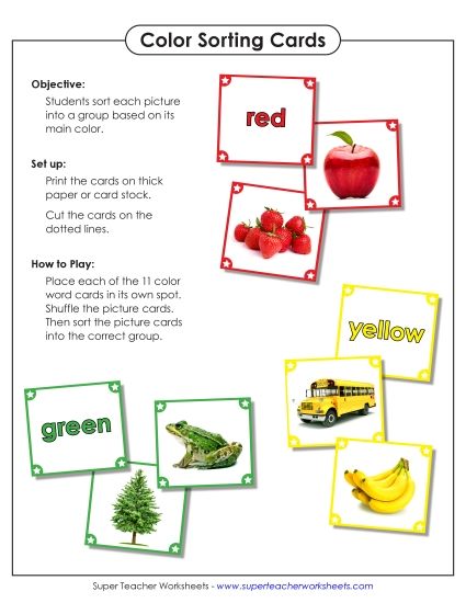 aColor Sorting Cards (Photographs)