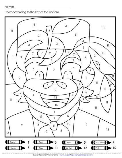 aColor By Number: Johnny Appleseed