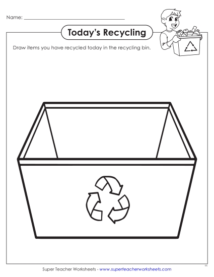 New Today's Recycling Worksheet New Today's Recycling Worksheet