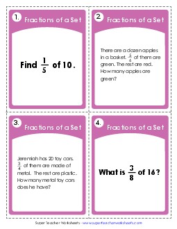 Fractions of Sets Worksheet