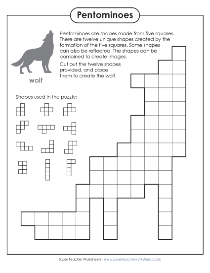 New Wolf Pentomino Puzzle Worksheet New Wolf Pentomino Puzzle Worksheet