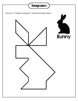 Easter Tangram Puzzles Free Worksheet