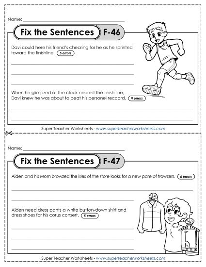 aFix the Sentences F-46 through F-50