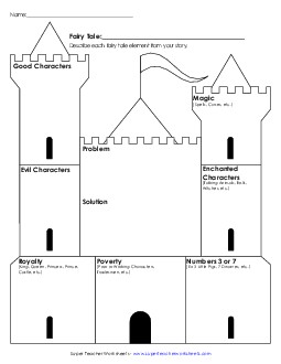 Fairy Tale Elements: Graphic Organizer Fairy Tales Worksheet