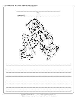 Three Little Pigs Writing Storypics Worksheet