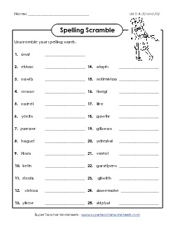 5th Grade Spelling Units (Level E) Classroom Teaching Material