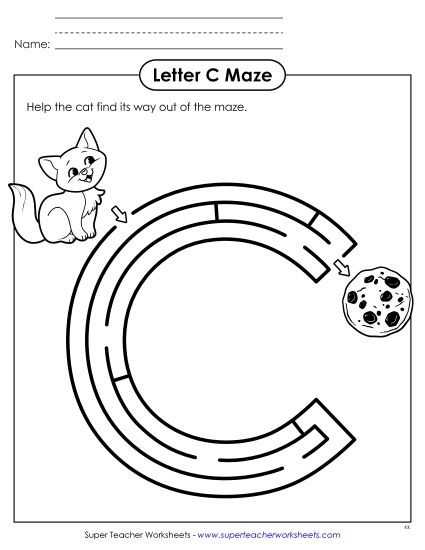 aUppercase Letter C Maze