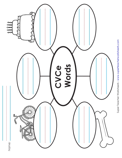 New CVCe Word Web Worksheet New CVCe Word Web Worksheet