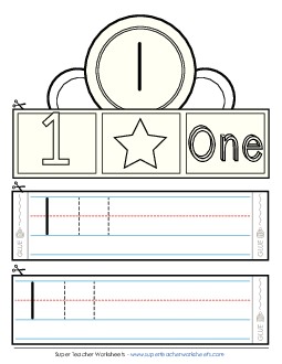 Number 1 Crown Counting Worksheet