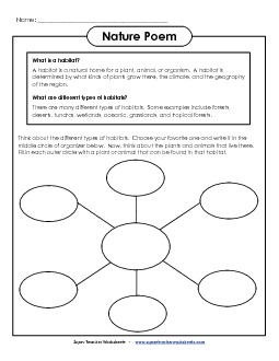 Nature Poem  Poetry Worksheet