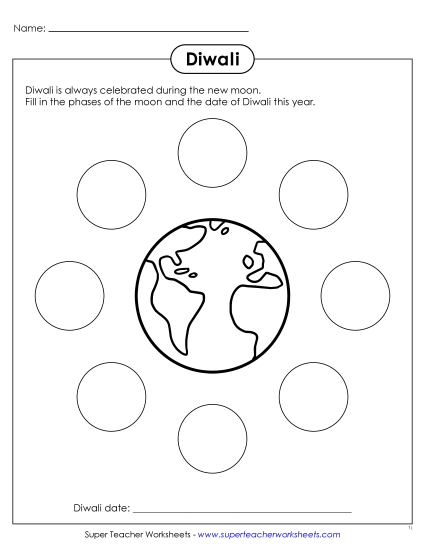 New Diwali Moon Phases Worksheet New Diwali Moon Phases Worksheet