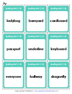 Flashcards (C-26) Spelling C Worksheet