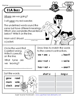 ELA Buzz: Week 20 Worksheets 96 through 100 Daily Ela Review Worksheet