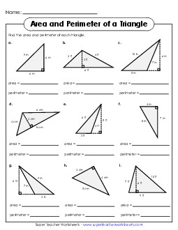 Areas & Perimeter  (Basic) Worksheet