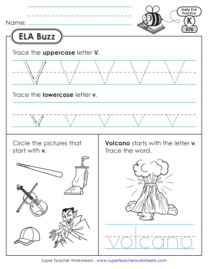 New Kindergarten ELA Buzz: Week 16<br>Worksheets 76 through 80 Worksheet New Kindergarten ELA Buzz: Week 16<br>Worksheets 76 through 80 Worksheet