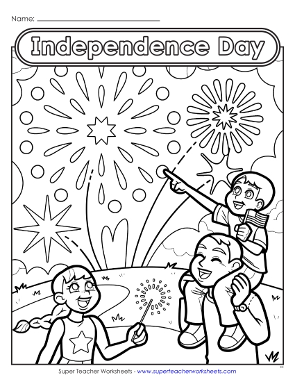 aIndependence Day Coloring Page (Advanced)
