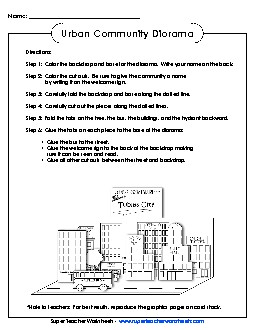 Urban Diarama Free Communities Worksheet