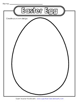 Blank Easter Egg Worksheet