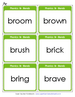 Flashcards Phonics Blends Worksheet