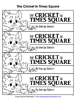 The Cricket in Times Square Bookmarks Book The Cricket In Times Square Worksheet