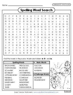 Word Search (F-1)  Free Spelling F Worksheet