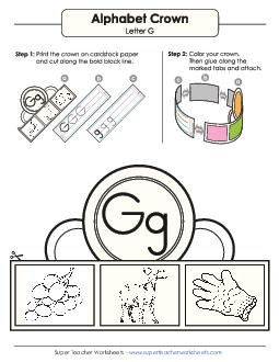 Letter G Hat Alphabet Worksheet