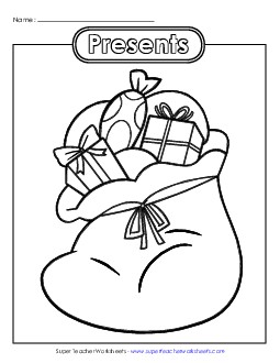 Santa\'s Sack Christmas Worksheet