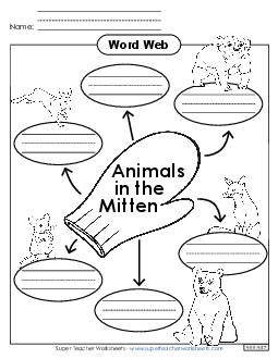 Word Web Picture Book Mitten Worksheet