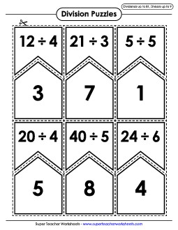 Division: Dividends up to 81, Divisors up to 9 Worksheet