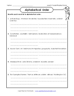 ABC Order Groups Spelling E Worksheet