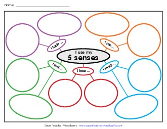 Web #2:  Five Senses Worksheet