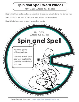 Spin-and-Spell (C-23) Spelling C Worksheet