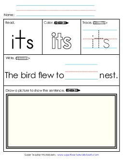 Worksheet 3: Its Free Sight Words Individual Worksheet