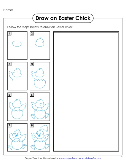 New Draw an Easter Chick Worksheet