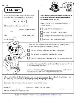 New ELA Buzz: Week 17<br>Worksheets 81 through 85 Worksheet