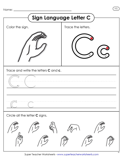 aLetter C Sign