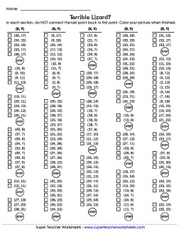 Mystery Graph - Dinosaur Mystery Graph Picture Worksheet