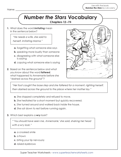 New Vocabulary Questions (Chapters 12–14) Worksheet